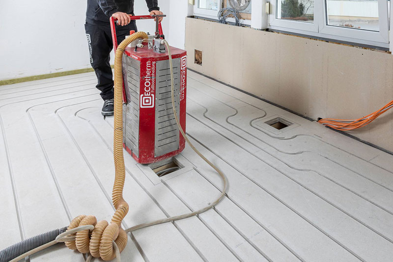 Frezen vloer Vloerverwarming Ecotherm